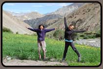 Jumping for joy